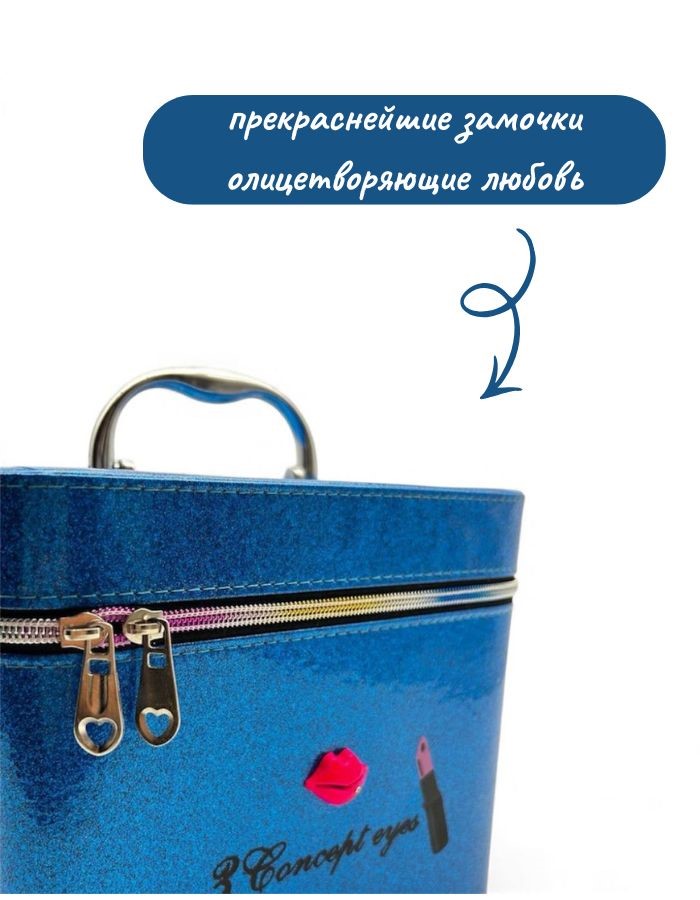 Сумка для косметики CX3111-1, 23х16.5х19см (Синяя)